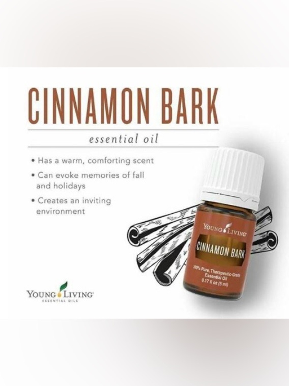 Young Living Cinnamon Bark Essential Oil 5 ml- BRAND NEW UNOPENED SEALED BOTTLE - Picture 8 of 8